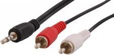 T'nB KABEL AUDIO JACK 3,5MM VERS 2X RCA 1,2M (NOIR)