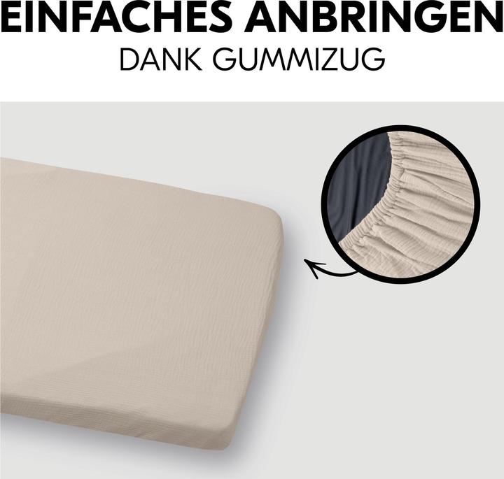 Produktbild Hauck Travel Bed Mattress Cover Beige (60 x 120 cm)
