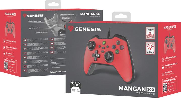 Actual product image Genesis Gamepad MANGAN 300 wired/black (Android, PC, Switch)