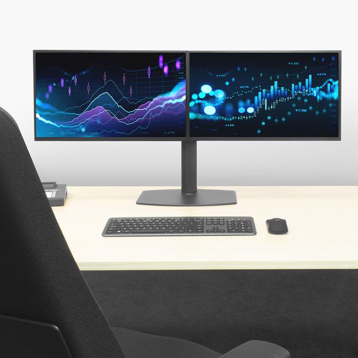 Produktbild Monitor Desk Stand, 2 screens up to 27ö, with gas spring (Tisch, 27")