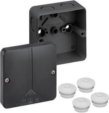 Produktbild Spelsberg Abzweigdose IP65 2,5qmm 82x82x51mm sw Kst Anschlusseinheit Wand/Decke hfr