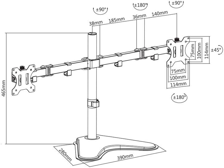 Immagine prodotto V7 Doppio Desktop (Tavolo, 32")
