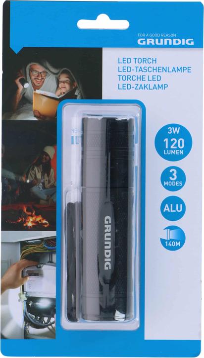 Productafbeelding Grundig Zaklamp LED 3W 120 lumen (12.70 cm, 120 lm)