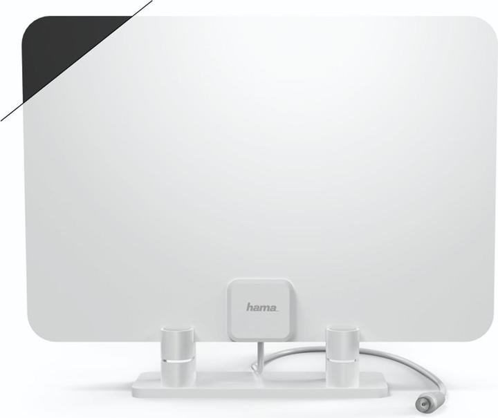 Image du produit Hama Antenne d'intérieur DVB-T/DVB-T2, Performance 15, extra-plate, blanc/noir (Antenne plate, 15 dB, DVB-T / -T2)