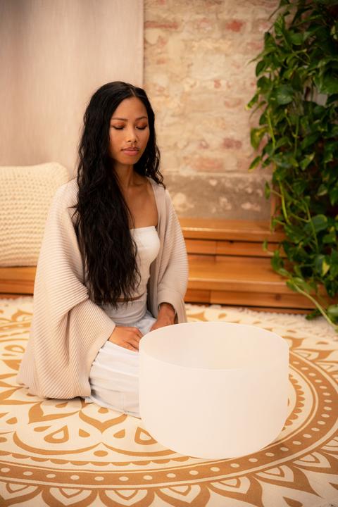 Actual product image Meinl 14" Crystal Singing Bowl (Throat Chakra) (Percussion)