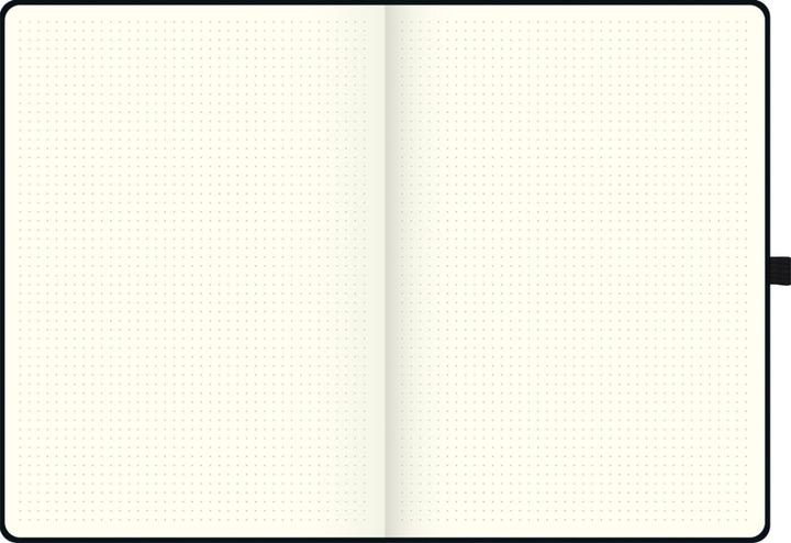 Image du produit Carnet de notes KOMPAGNON A4 trame pointillée, noir couverture rigide 192 pages (A4, Pointillés, Couverture rigide)