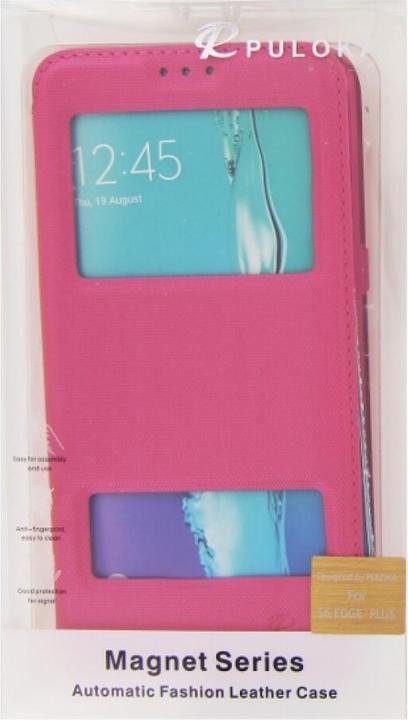 Image du produit Puloka Étui à rabat Samsung Galaxy S6 Edge Plus rose (Samsung Galaxy S6 Edge+)