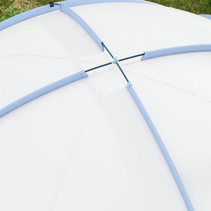 Produktbild Swisshandel24 Event Shelter 3,5 x 3,5m Pavillon mit Haken Tür Wasserabweisend Hellblau (350 cm, 350 cm)