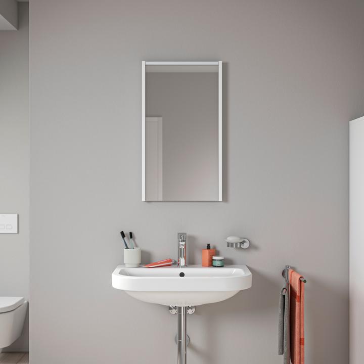 Actual product image Duravit D-Code mirror, LED light field top, 400x700mm, external light switch required, 3 W
