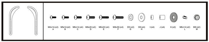Actual product image Vivolink Soundbar mount for 32" to 70 (1 pair, Wall installation)