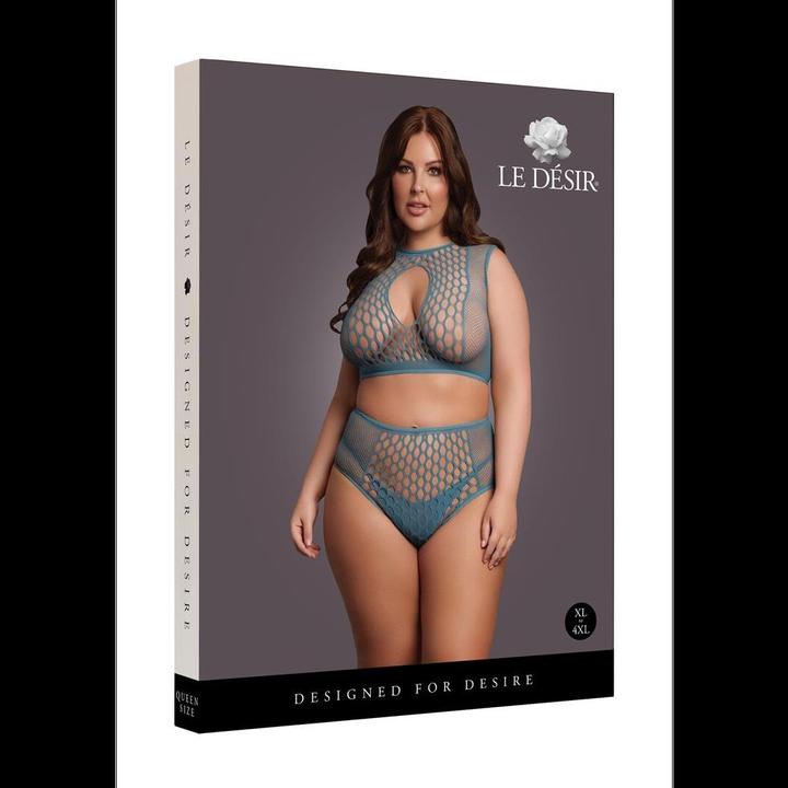 Actual product image Le Désir Duo Net Key-Hole Bra Set - Queen Size (XL, XXL, 3XL, 4XL)
