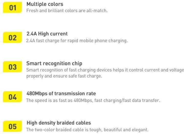 Image du produit Baseus Crystal Shine Series Fast Charging Data Cable USB to Type-C 100W 2m Blue (2 m, USB 2.0)