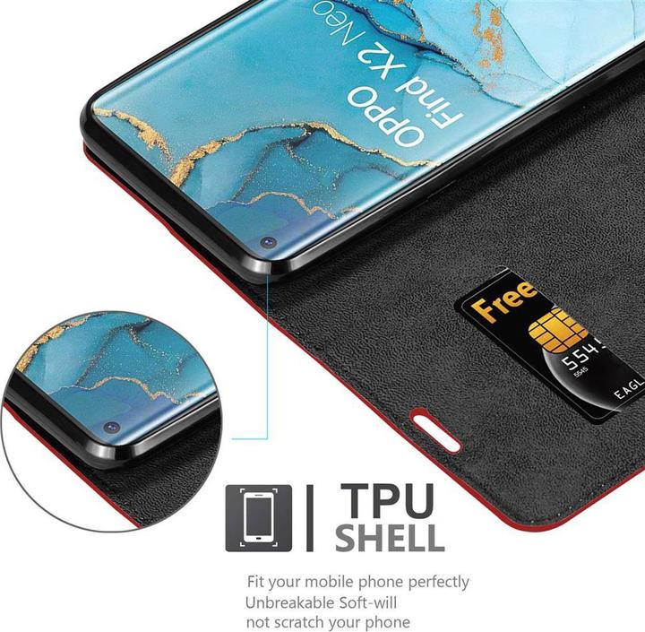 Actual product image Cadorabo Book Invisible Magnet Cover (Oppo Find X2 Pro)