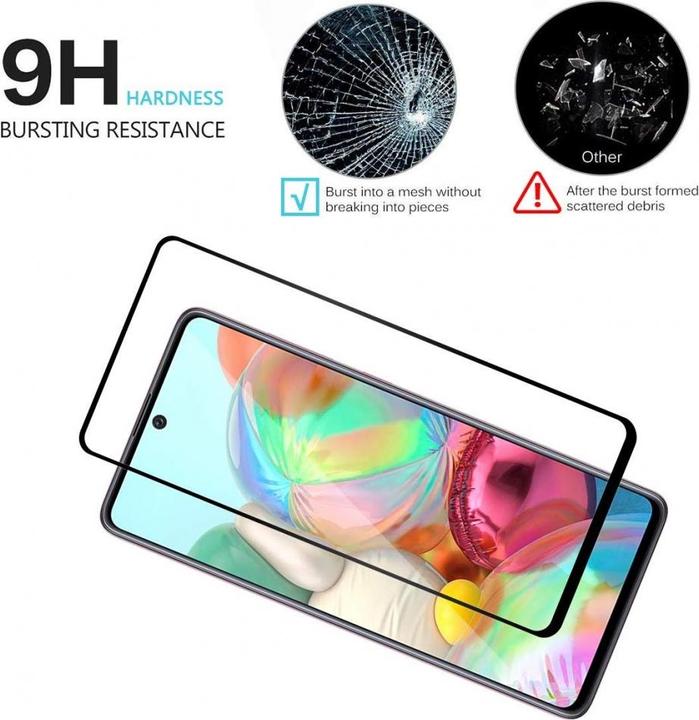 Immagine prodotto Screenguard Samsung Galaxy A71 Pellicola di vetro protettiva a schermo intero 2.5D 9H (1 Pezzo/i, Samsung Galaxy A71)