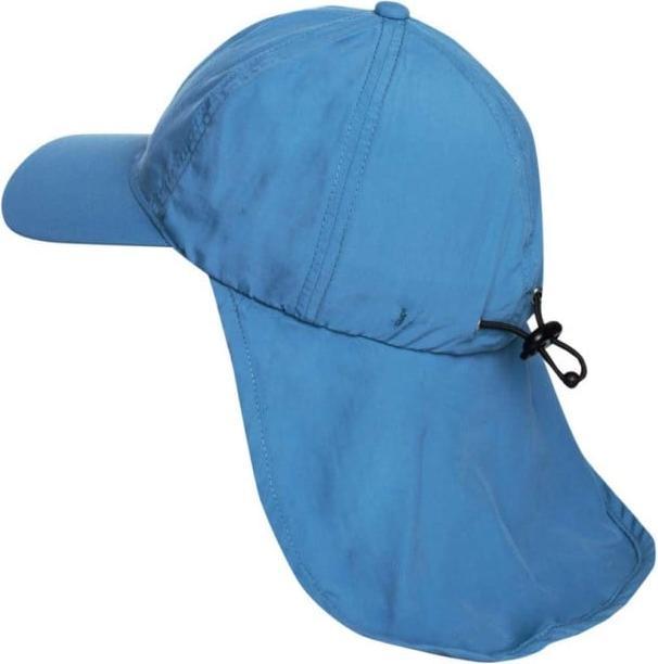 Actual product image IQ-UV UV protection cap bites with neck protection children recycled, blue (1 pc)