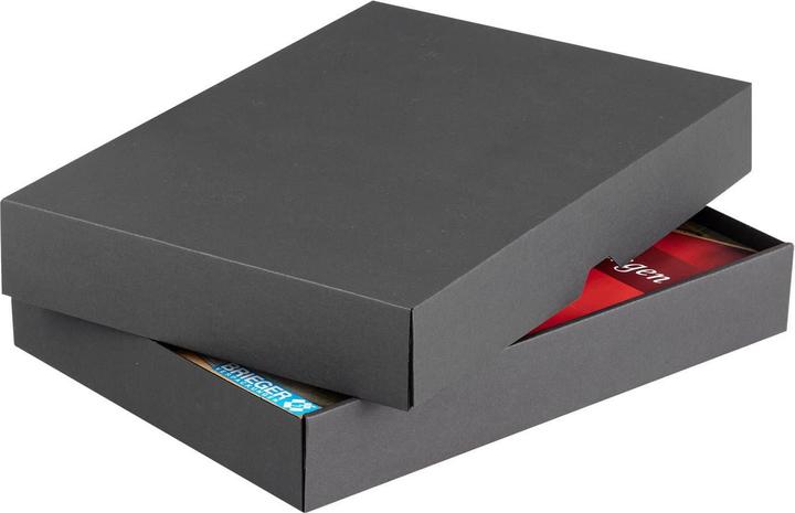 Produktbild Brieger Versandkarton Ligne Noire 170 x 120 x 55 mm, Schwarz (1 x 28.5 x 37 cm, 1 x)