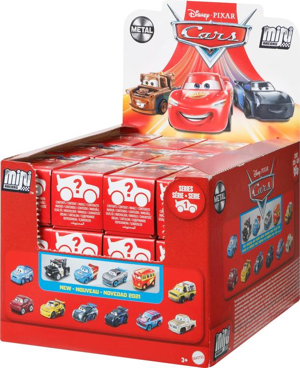 Actual product image Disney Cars Mini Racers blind pack assortment in counter display