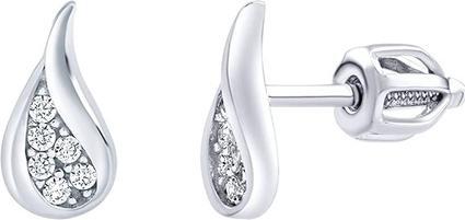 Actual product image Silvego Timeless silver earrings with clear zircons SILVEGOB70540SBD