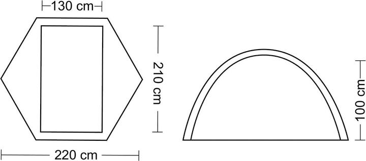 Actual product image Campz Escaro tent 2P (Dome tent, 2.90 kg, 2 persons)