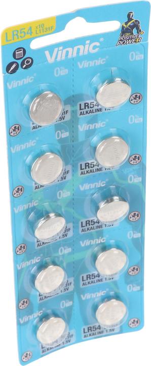 Actual product image Vinnic IEC LR54 (10 pcs., AG10, 83 mAh)