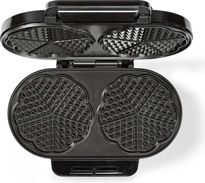 Immagine prodotto Nedis Ferro per waffle 2 x 5 Cialde a forma di cuore 12 cm 1200 W plastica/metallo (Spina UE)