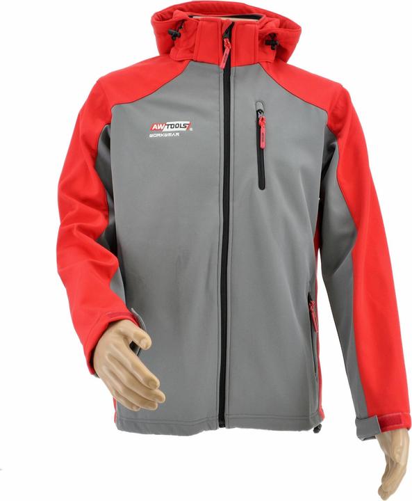 Awtools Softshelljacke T4/ Rot-Grau/ XXL (XXL)