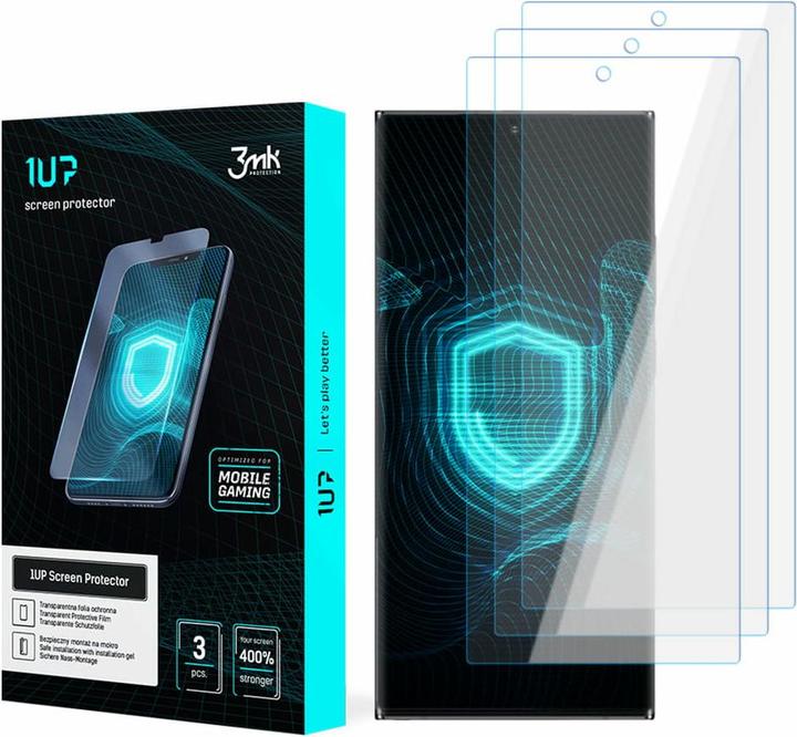Image du produit 3MK 1UP Films de protection en polymère Premium 3pcs. (3 pièce(s), Samsung Galaxy S22 Ultra)