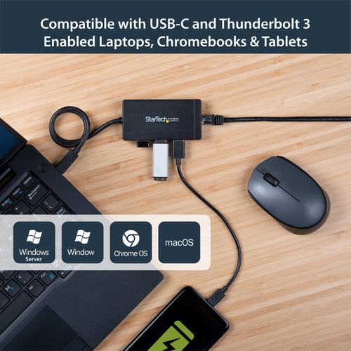 Image du produit StarTech Hub USB-C 3 ports avec Gigabit (USB-C, 3 Ports)