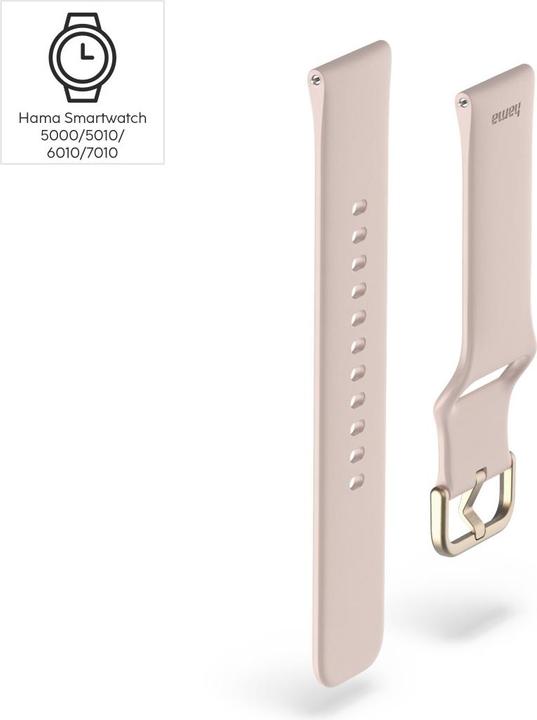 Image du produit Hama Armband zum Wechseln für Smartwatch 5000, Silikon, Rosé (Silicone)
