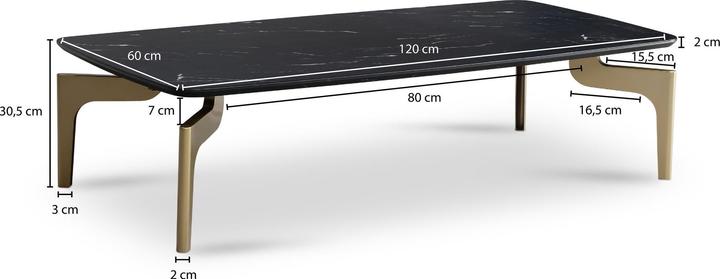 Actual product image Wohnling Jina (120 x 60 x 31 cm)