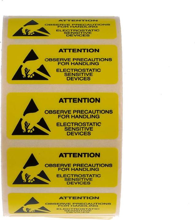 Actual product image Rs Pro Paper label/symbol "ATTENTION",18x36mm