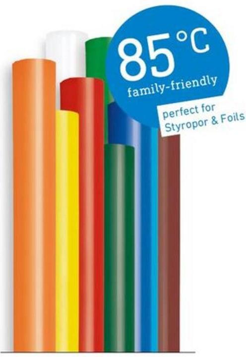 Actual product image Steinel Hot glue sticks 7 mm 150 mm Coloured, Red, Yellow, Green, Orange, White