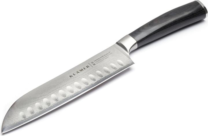 Immagine prodotto KLAMER Santoku Damastmesser 18 cm Kochmesser (18 cm)