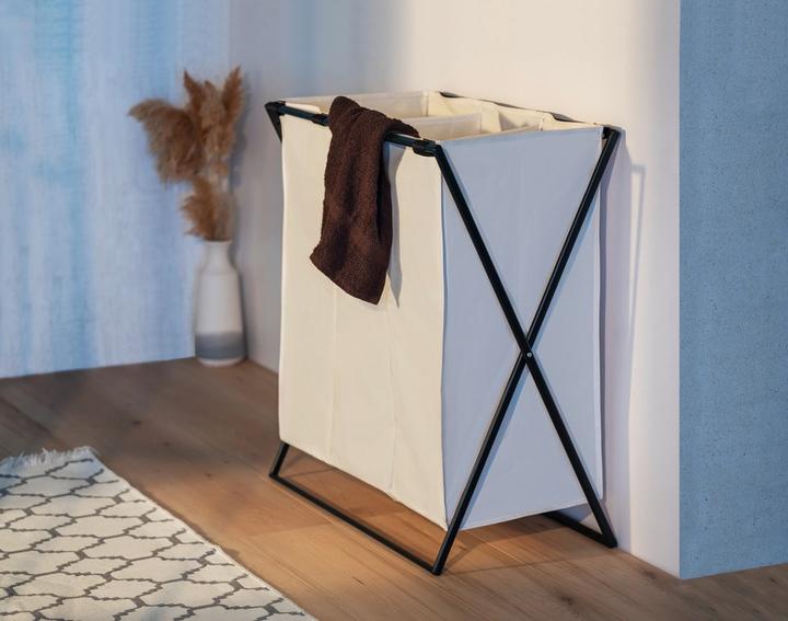 Image du produit Wenko Collecteur de linge Mod. Trio XL Beige avec trois compartiments