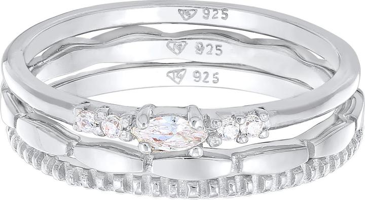 Actual product image Elli Crystal Ring, Ring Set (58, 925 Silver)