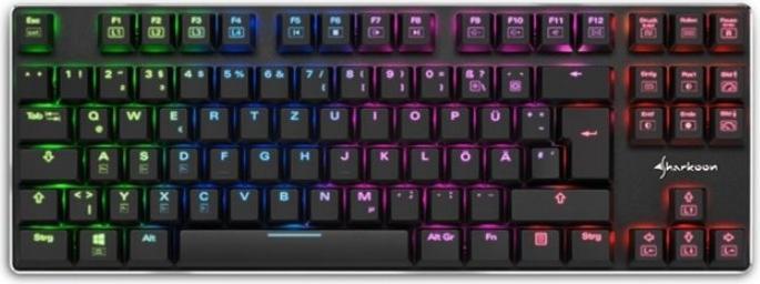 Image du produit Sharkoon Clavier PureWriter TKL RGB USB QWERTY US anglais (US, Filaire)