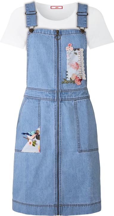 Produktbild Joe Browns Floral Zip-Front Denim Pinafore (38)