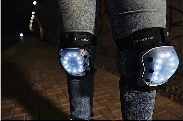 Produktbild Hudora Protektoren LED (L, Ellbogenschoner, Knieschoner, Einzelstück)