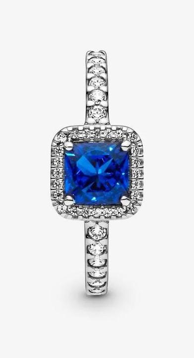 Image du produit Pandora Bague en argent de charme avec cristal 198863C02 - Circuit : 54mm (54, Argent 925)