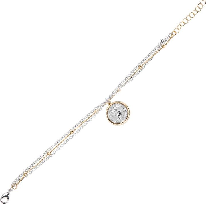 Actual product image Ottaviani Rhodium-plated and golden bronze bracelet