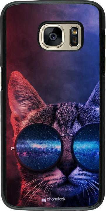 Produktbild PhoneLook Hülle Red Blue Cat Glasses (Samsung Galaxy S7)
