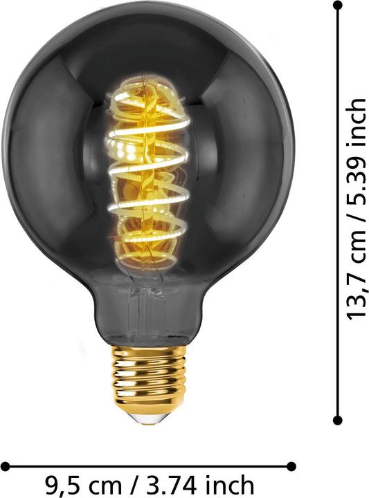 Immagine prodotto EGLO E27 Led Smoky (E27, 4 W, 100 lm, 1 x, F)