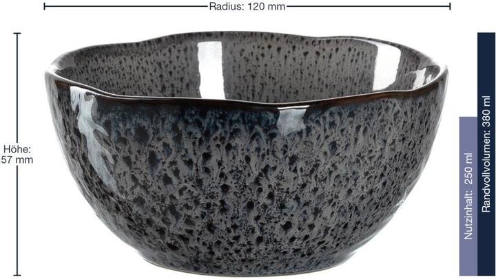 Actual product image Leonardo Dessert bowl Matera 6 pieces, Anthracite (13.5 x 14 x 21 cm)