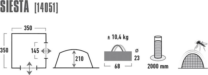Produktbild High Peak Siesta (Kuppelzelt, 10.40 kg, 4 Personen)