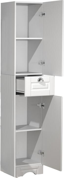 Produktbild VCM Holz Badmöbel Badregal Badezimmer Badschrank Hochschrank Schublade Landhaus Calaso (35 x 32 cm)