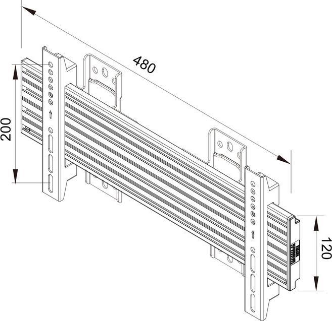 Immagine prodotto Multibrackets Montaggio a parete Ultrastretch, VESA 100x100-400x200 (Muro, 37")