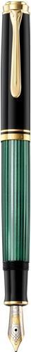 Actual product image Pelikan Fountain Pen M600 Black-Green F Case (Green, Gold, Black, 1 x)