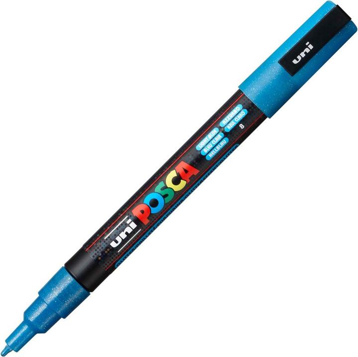 Produktbild Posca Marker PC-3M Rundspitze (Glitter Hellblau, 1.30 mm, 1 x)