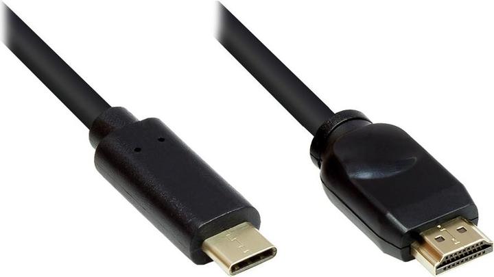 Image du produit Good Connections Câble adaptateur fiche USB-C™ vers fiche HDMI 2.0, 4K2K / UHD 60Hz, CU, noir, 5m, ®. (5 m, USB Type C, HDMI)