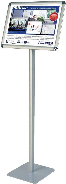 Franken Infoständer "Standard", DIN A3 quer, Höhe: 1.200 mm silbereloxierter Aluminiumrahmen, 25 mm Klapprah (A3)